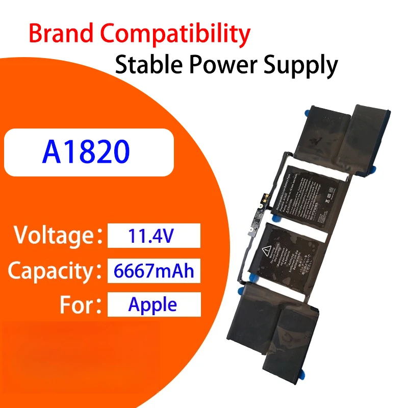 

Новая сменная батарея для Apple Macbook Pro 15 дюймов A1707 A1820 MLH32 H42 11.4V 6667mAh, высоковместительная литий-ионная батарея для ноутбука