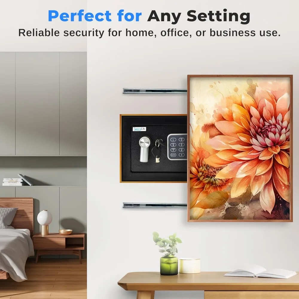 プレミアムスチール製デジタル金庫 - 現金、銃器、宝石などの安全な保管 |   ホテル、キャビネット、家庭用に最適