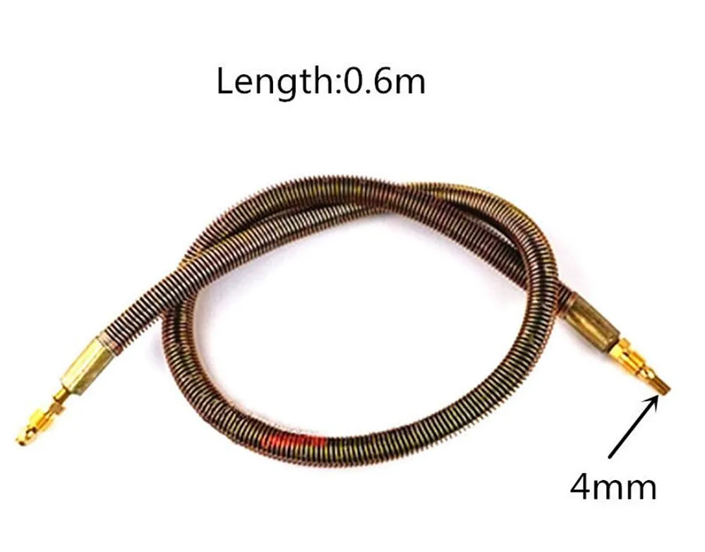 0.6m Wire Spring Cloth Sheath Hose Turrt CNC Milling Machine Oil Tube 4mm Fitting For Bridgeport Mill Part