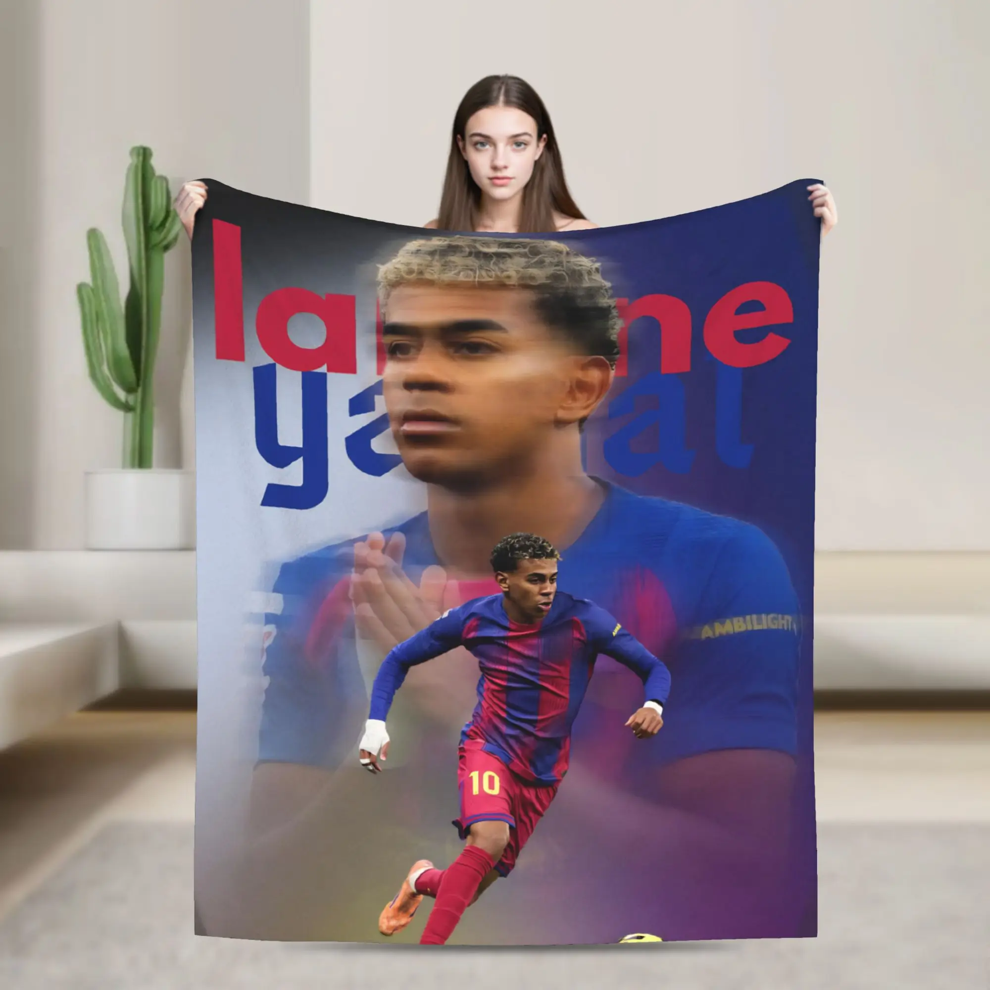 Football L-Lamine Yamal Spain Blankets Flannel Decoration  Breathable Super Soft Throw Blanket for Sofa Office Rug Piece