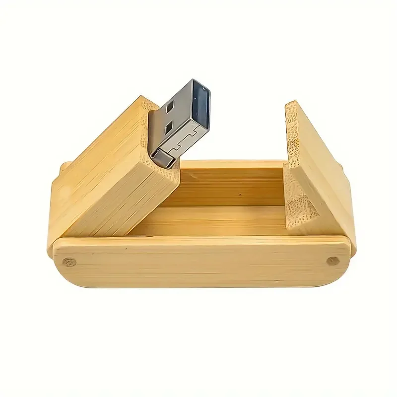 Kostenloses individuelles Lasergravur-LOGO Bamboo Flip USB2.0-Flash-Laufwerk 4 GB 8 GB 16 GB 32 GB 64 GB 128 GB Memory Stick