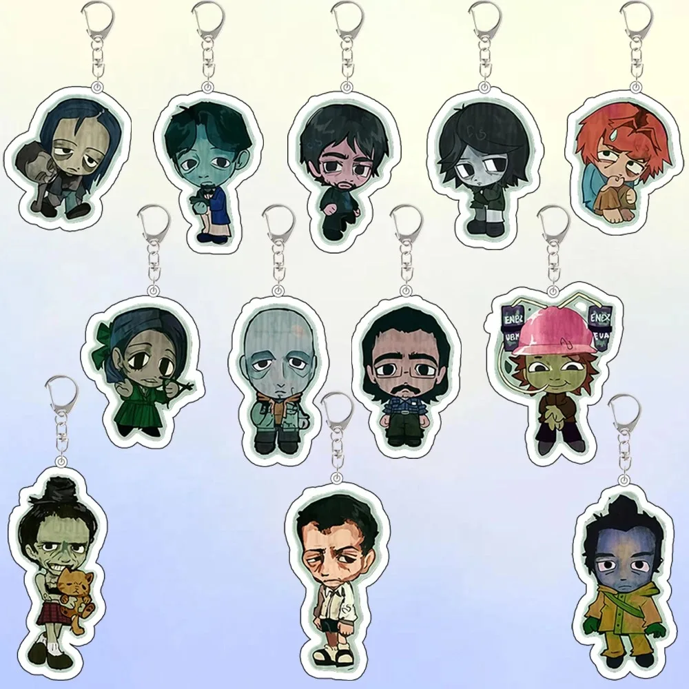 

For Game Bargvy Sedvctive Woman Cat Lady Firefighter Widow Acrylic Keychain Custom Cartoons Cute Backpack Accessories Gift