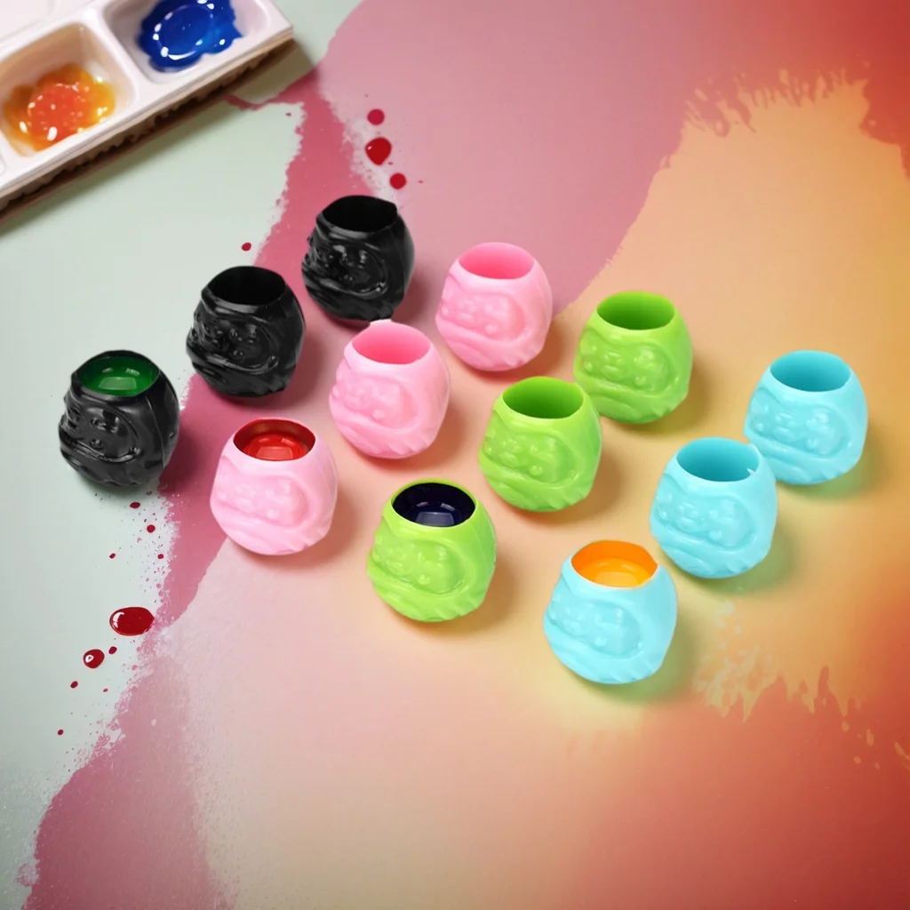 

Tattoo Ink Cup 200pcs Disposable Plastic Tattoo Supplies Pigment Cups Eyebrow Eyeliner Lip Color Pigment Cup Mixed Color