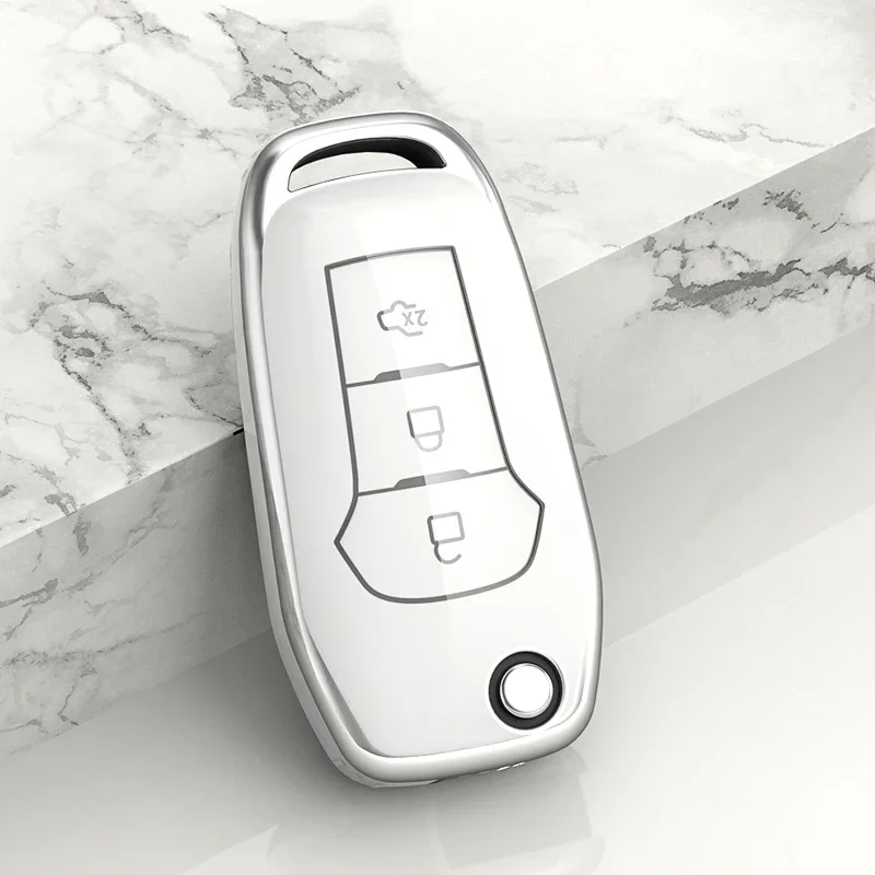

TPU Car Remote Key Case Cover Protector Shell Fob For Ford Focus 3 4 ST Mondeo 5 MK5 Mustang F-150 Explorer Edge Fiesta Kuga MK3