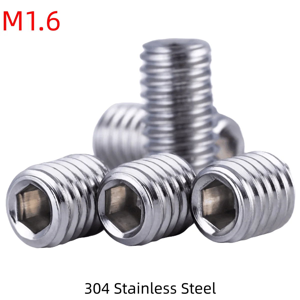 

M1.6 Винты с головкой из нержавеющей стали 304, установочные винты с шестигранной головкой и шестигранной головкой DIN 916