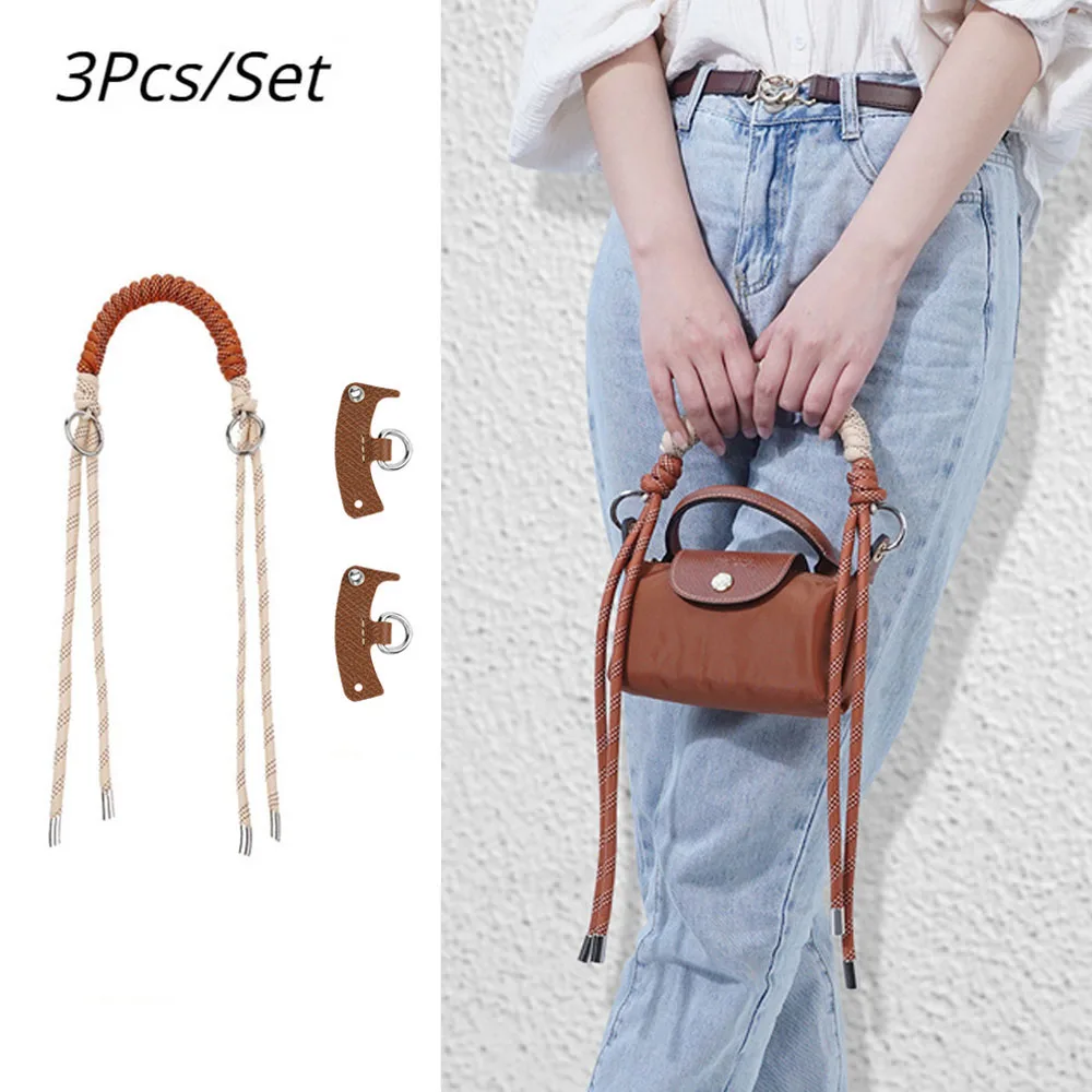 

Hand Bag Strap For longchamp Mini Bag Woven Rope Tote Bag Strap Transformation Bags Accessories Fashion Braided Bags Strap