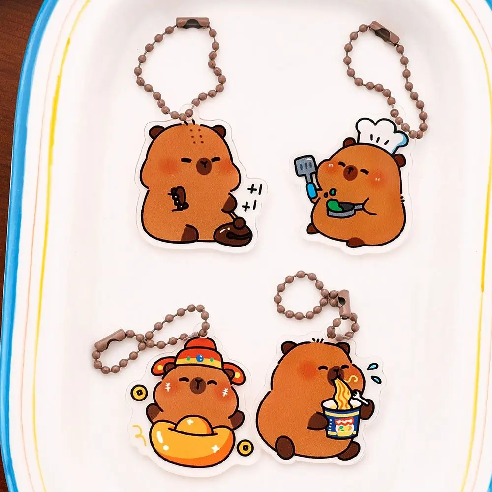 Capybara Keychain Kapibara Bag Hanging Acrylic Creative Cute Funny Cartoon Capibara Pendant Backpack Decor