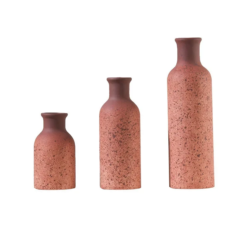 Ceramic vase set, simple dried flower arrangement, flower arrangement, home jewelry ornament, soft decoration