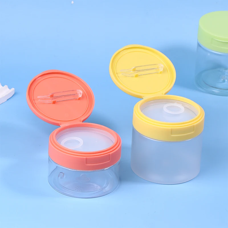 #200-350ml Makeup Remover Pad Jar With Tweezers Round Clear Container Jars Empty Bottle Wide Mouth Flap Bottle Storage Lotion.