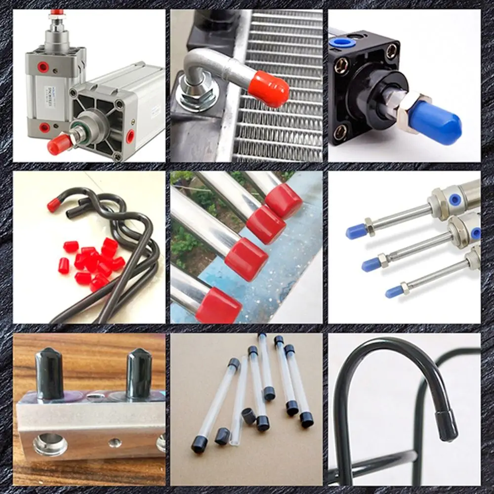 10 peças 1.55mm-5.5mm capa macia proteção de rosca de silicone tampa de borracha porca vedação manga rolha plug