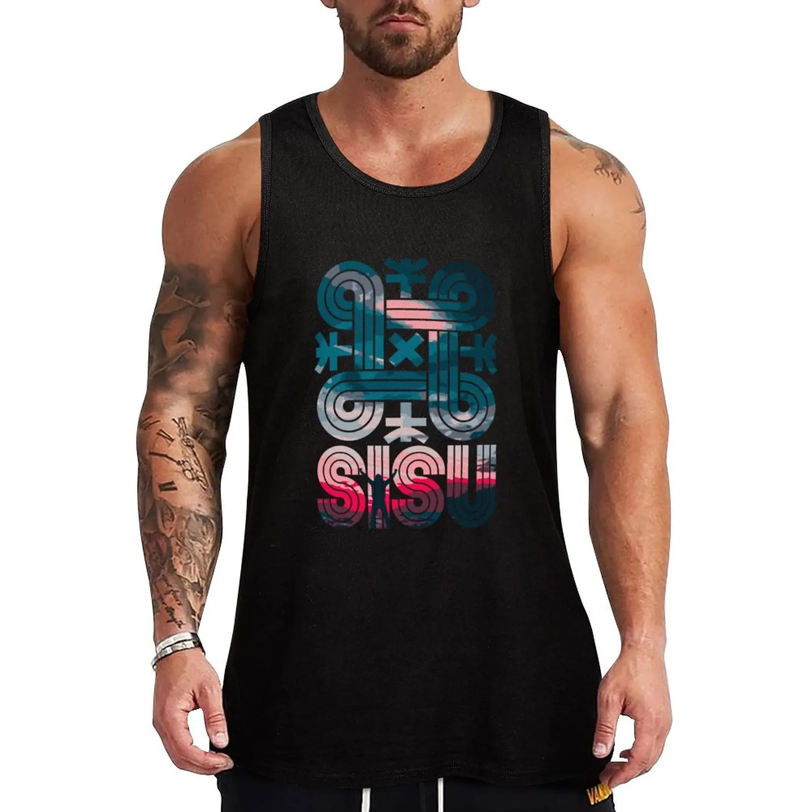 Sisu Finnish Suomi Finland Hannunvaakuna Symbol Su Tank Top sexy clothes men Top vests for men