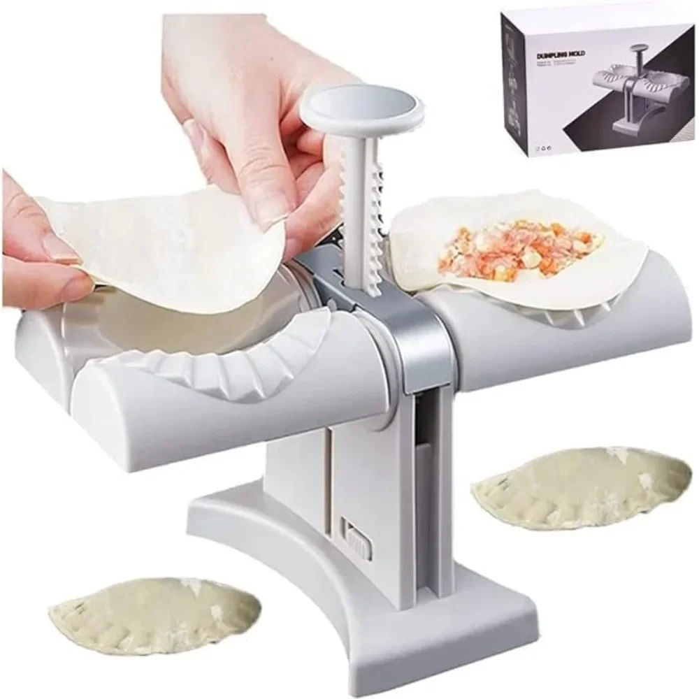 Deluxe Automatic Double Head Dumpling Maker Convenient DIY Delicious Dumpling Pastries Pie Mold for Home Homemade Dumpling Maker