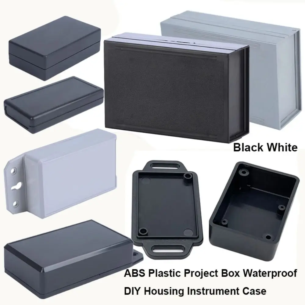 High Quality ABS Plastic Enclosure Project Box Black White Waterproof Storage Case 9 Styles DIY Housing Instrument Case