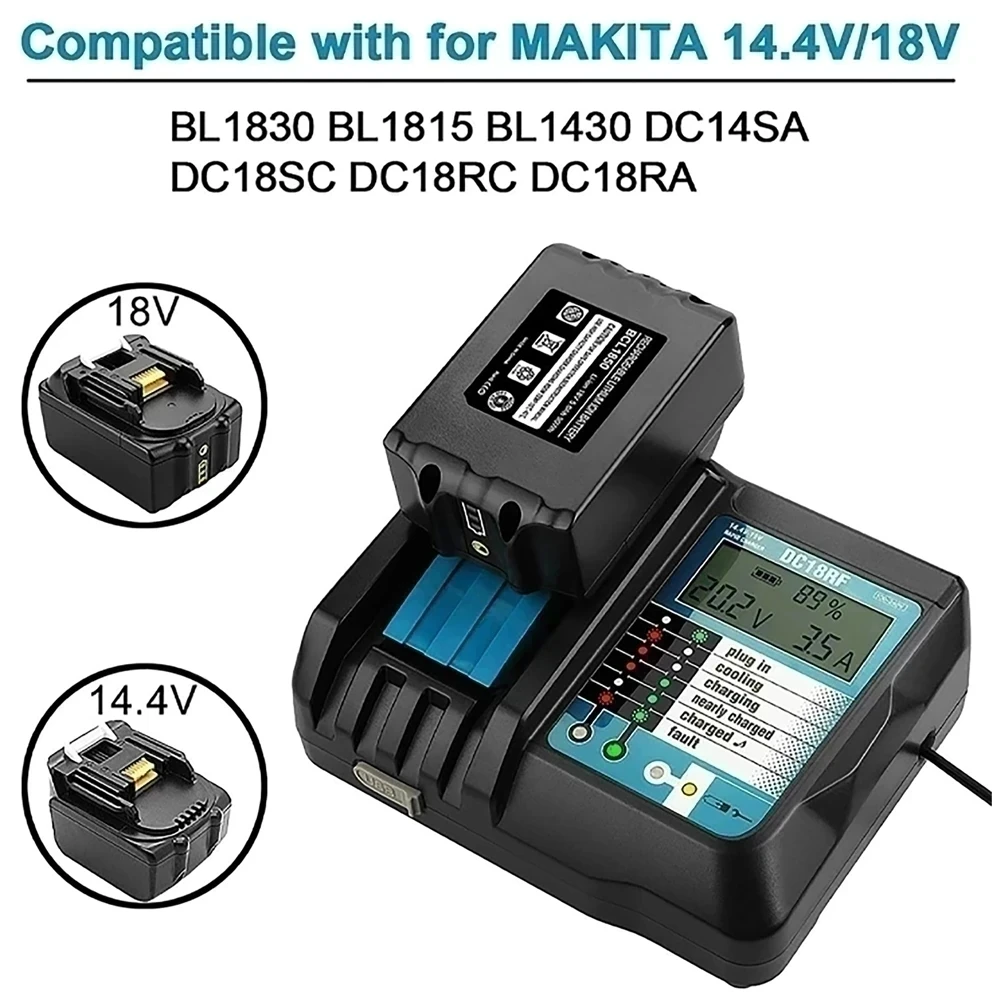 Genuine With Charger BL1860 Rechargeable Battery 18V 8000mAh Lithium Ion for Makita 18v Battery 8Ah BL1850 BL1880 BL1860B LXT400