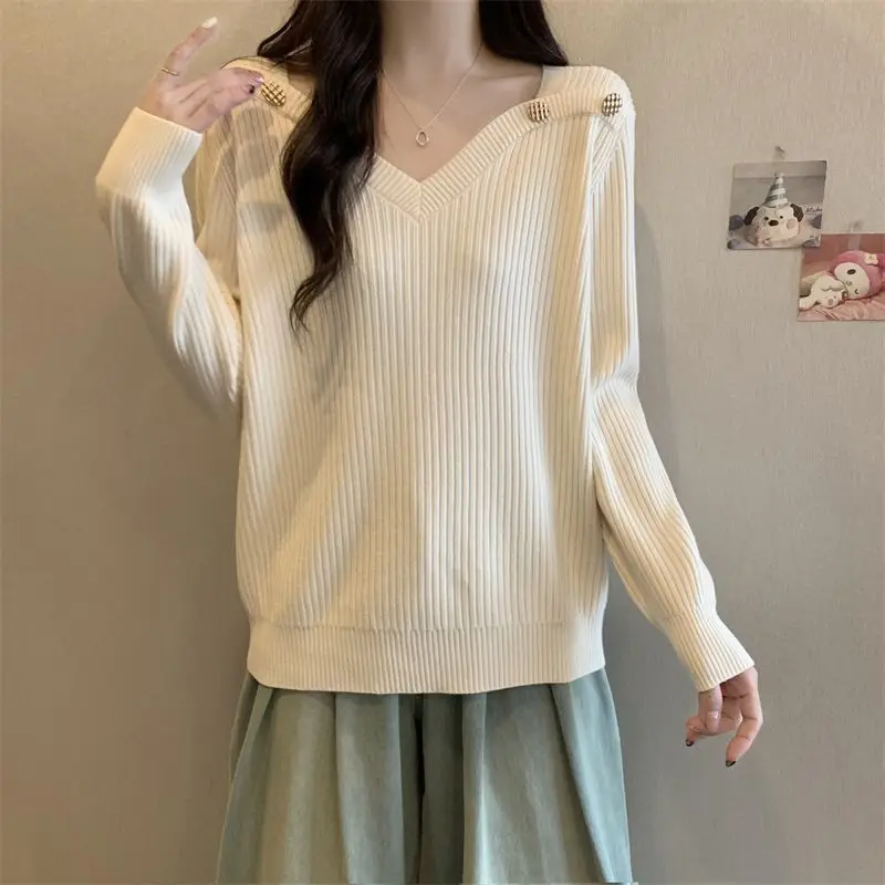 

Молодежные универсальные свободные однотонные футболки в стиле кэжуал для женщин, с длинным рукавом, простые повседневные топы, модные корейские, весна-осень