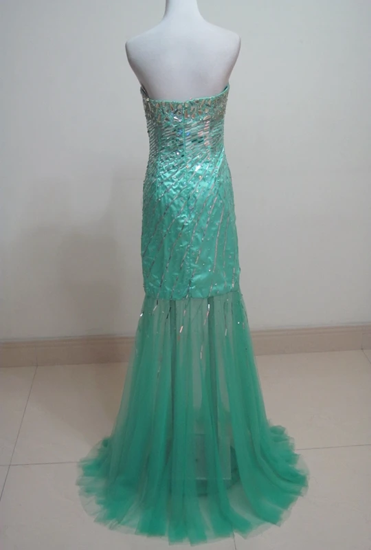 الأزرق الثقيلة Embellied Bead Me سليم صالح ثوب مسائي تنورة طويلة أداء المضيف الزفاف الاسمية ow Photoaphy