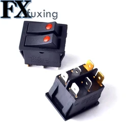 5PCS Black 250V 16A ON OFF Button Rocker Switch Heating 6pin Double Electrical Power Switch For Warmer Oil Heater KCD3 30A