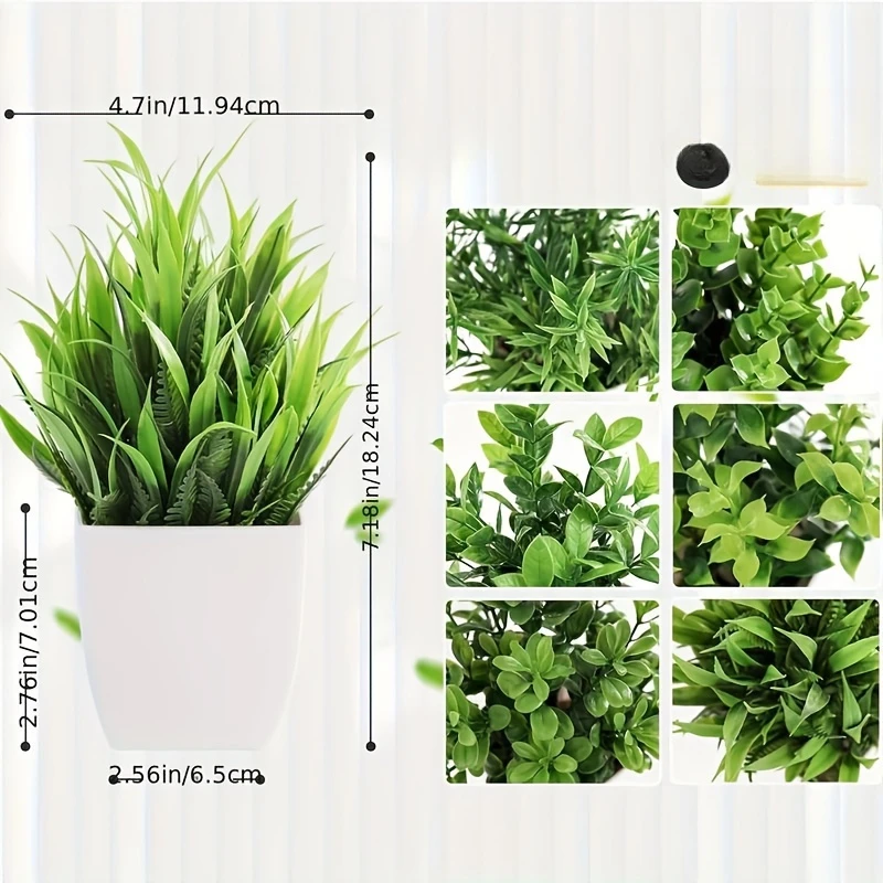 Wholesale OEM/ODM Artificial Mini Potted Plants Fake Sprayed Eucalyptus Plant in Pots House Plants for Home Office