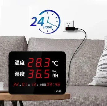 Basic LX912Temperature Humidity Display Instrument Industrial Type High-precision Warehouse Temperature And Humidity Meter