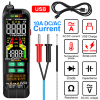 MESTEK Digital Multimeter Ammeter 750V 10000 Counts DC/AC Voltage USB Charge Contact Temperature Colorful Automatic Multimeter