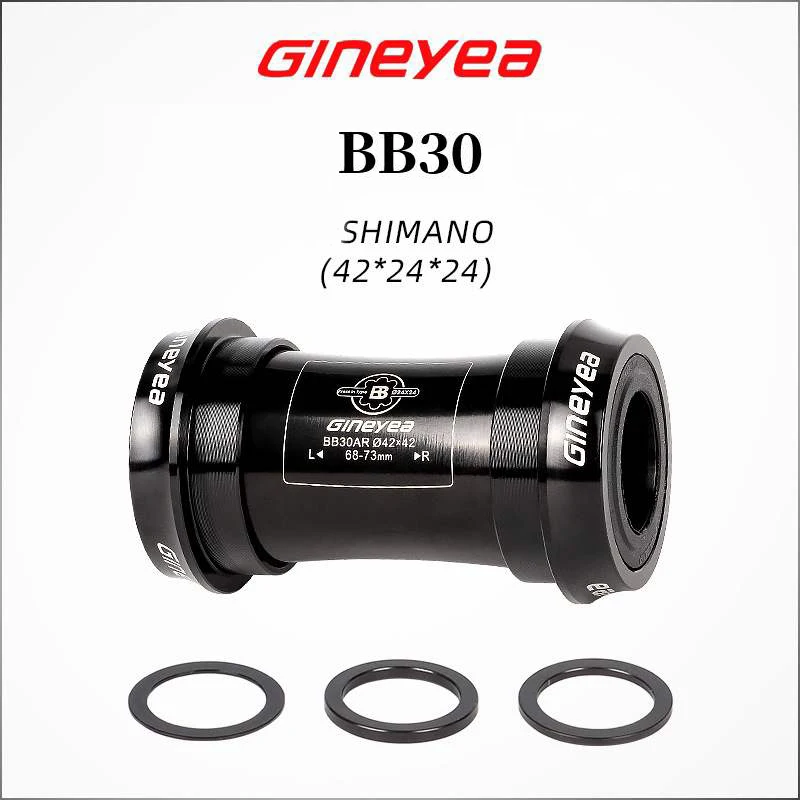 GINEYEA PF30 BB30 Press-Fit Bottom Bracket 7075AL CNC Axis Bike Bicycle axis GXP inner 24mm/22mm BB Parts