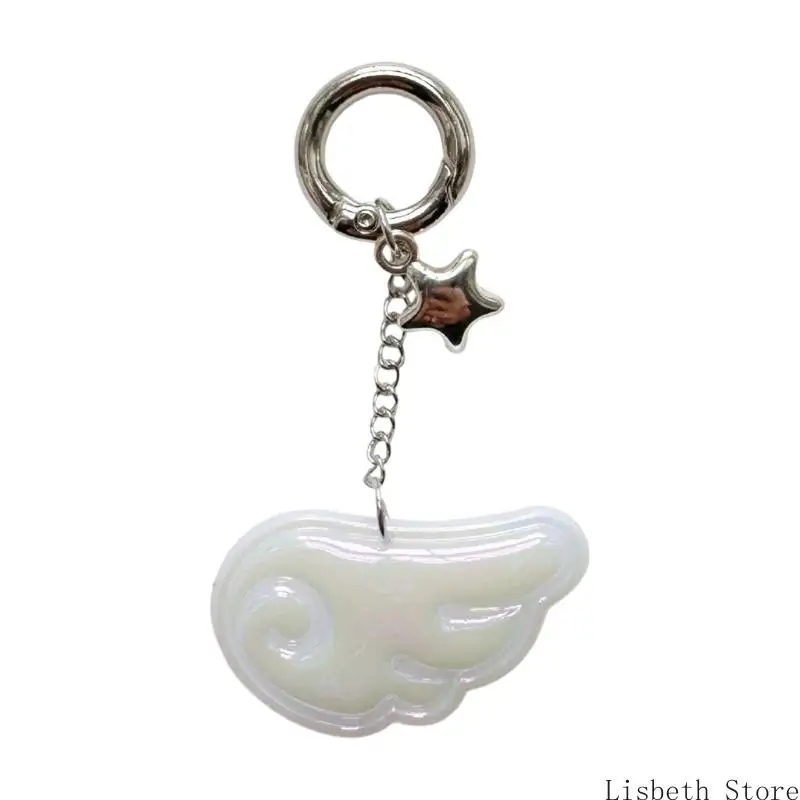 124a Angel Wing Keychain Acrylic Jewelry Accessory Compact Compact Charm