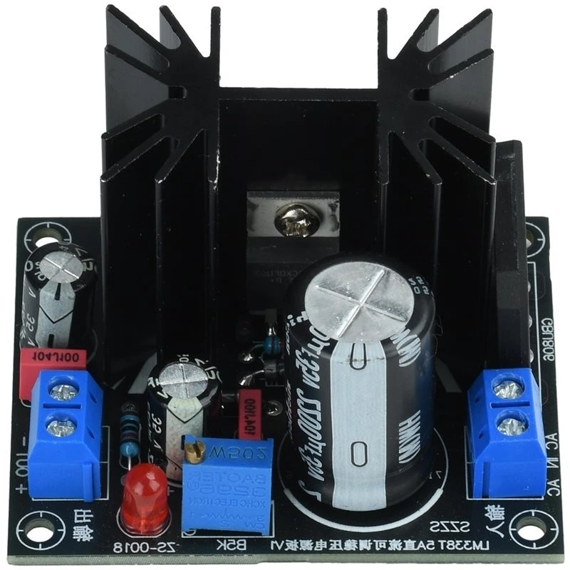ABJF-LM338T 5A Модуль линейного регулируемого стабилизатора напряжения высокой мощности