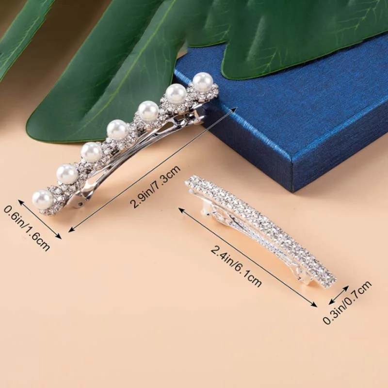 Европейская и американская мода, минималистичный элегантный зажим, пружинный зажим, изысканный боковой зажим, жемчужная заколка для волос, заколка для волос