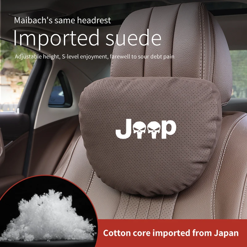 

Car Headrest Neck Support Seat Lumbar Cushion Soft Neck Pillow For Jeep Cherokee Renegade Compass Wrangler Patriot Trail Hawk