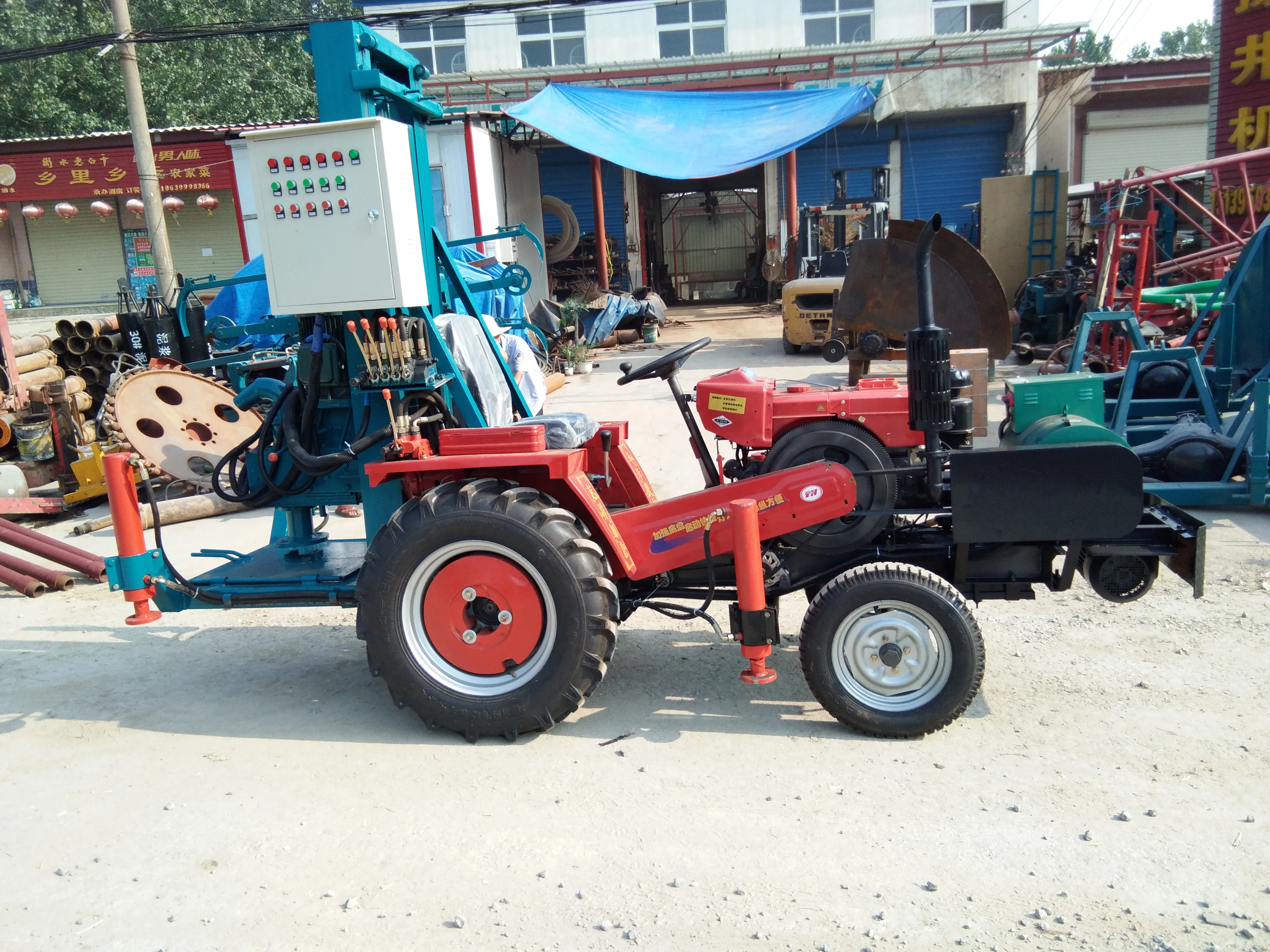 آلة حفر آبار المياه الصغيرة المستخدمة بعمق 100 متر #4