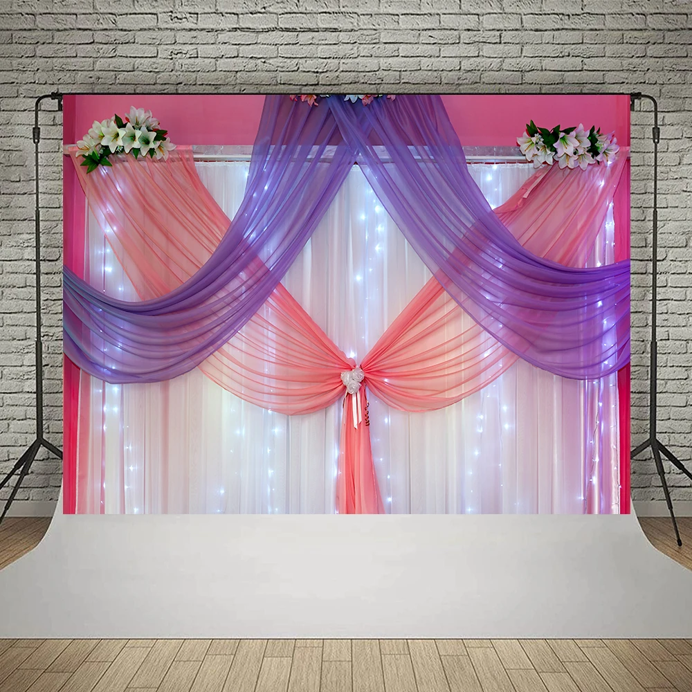 Telón de fondo para estudio fotográfico, cartel decorativo para fiesta de cumpleaños, boda, globo, cortina