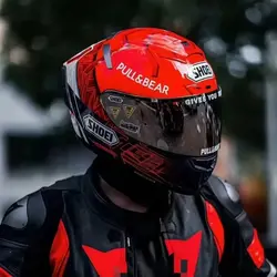 SHOEI casco moto integrale X14 Marquez 6 casco rosso casco equitazione Motocross Racing casco moto