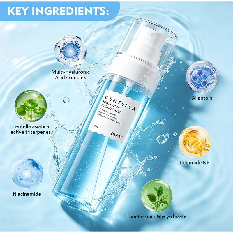 Centella Asiatica Hyaluronsäure Gesichtsspray-Toner Beruhigt Sanft Rötungen Hydratisiert Befeuchtet Macht die Haut Weich Sommerspray 100ml – Detail 8