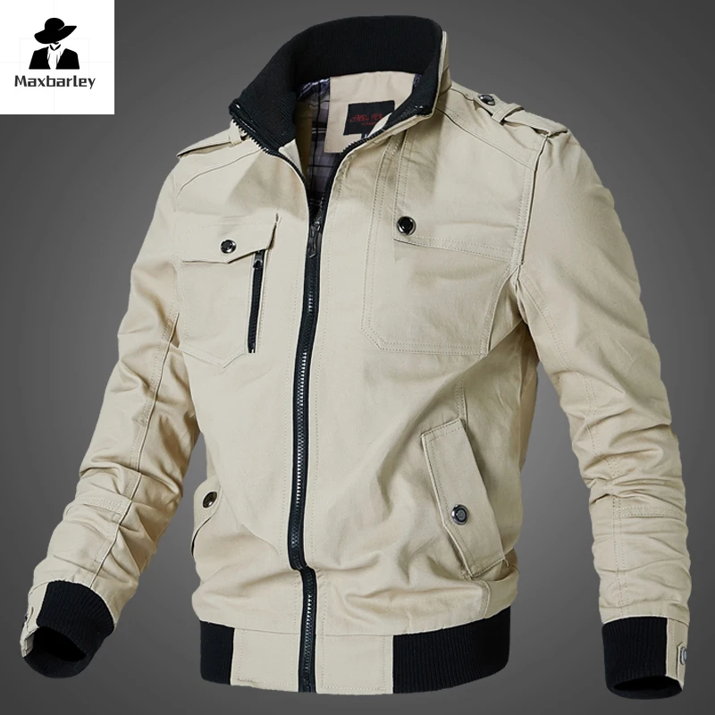 Chaqueta Cargo de algodón a prueba de viento para hombre, abrigo de caza de campo, senderismo Natural, Retro, Concha suave, ropa de otoño