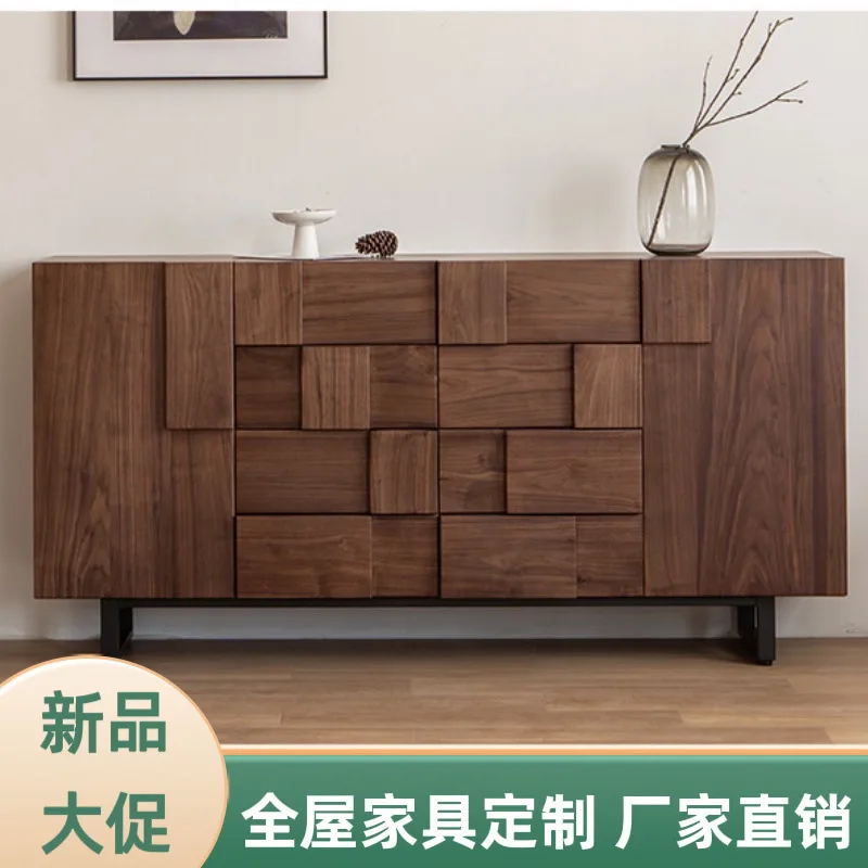 

Орех из массива дерева, японский стиль, гостиная, спальня, современная стена, простой шкафчик для хранения, конец ящика кровати, Интернет-знаменитости