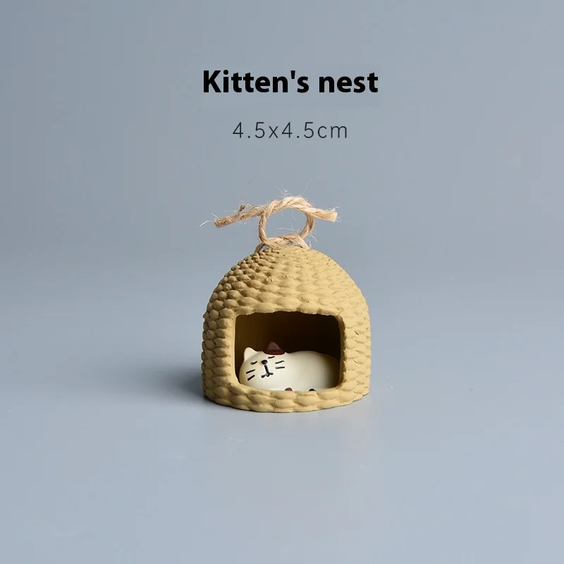 

Cat's nest cat cage cute ornament mini grocery model New Year's gift for boys and girls birthday Japanese cat nest