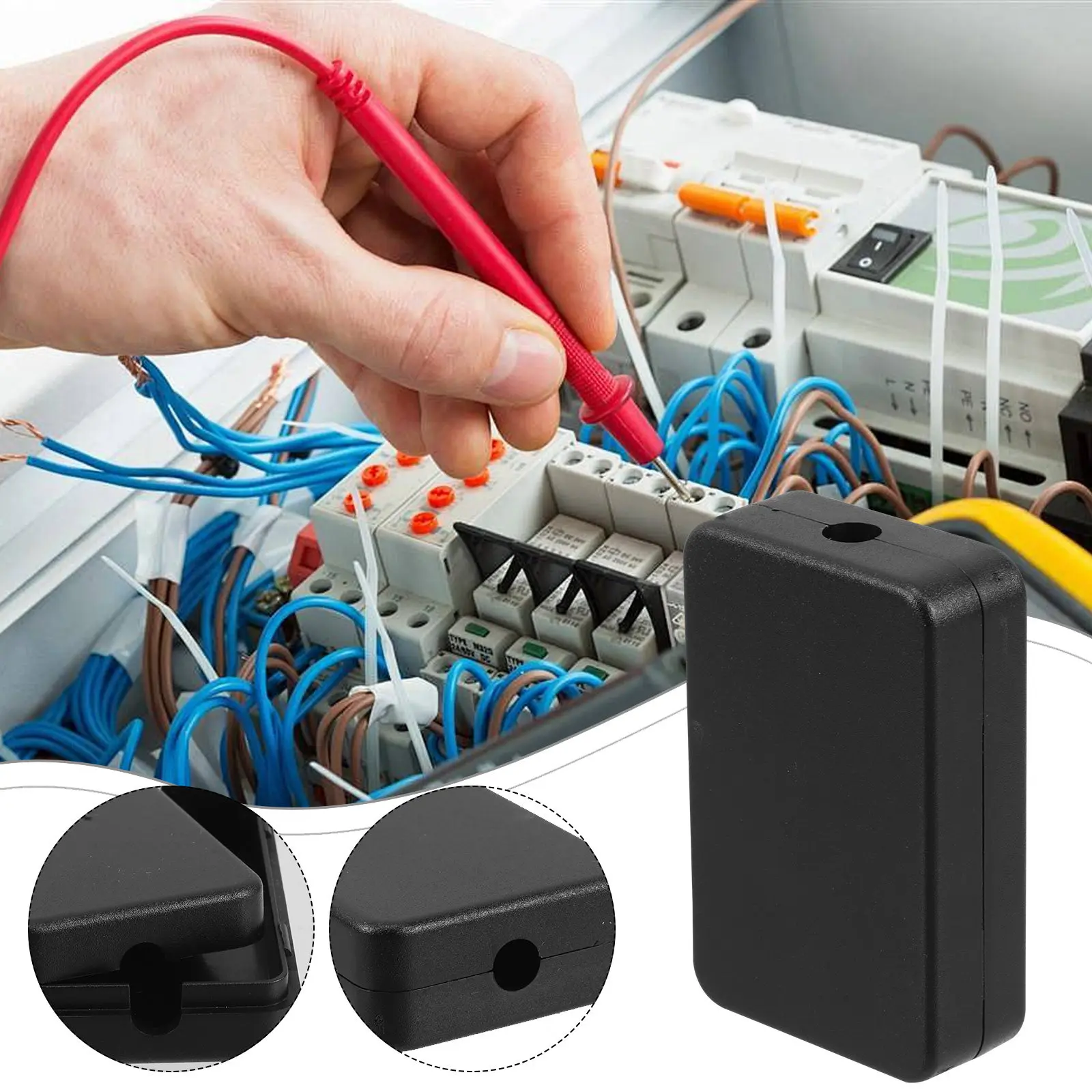 10Pcs Junction Box Enclosure Small Electrical Project Case Heat Dissipation Circuit Board Housing Matte Smooth