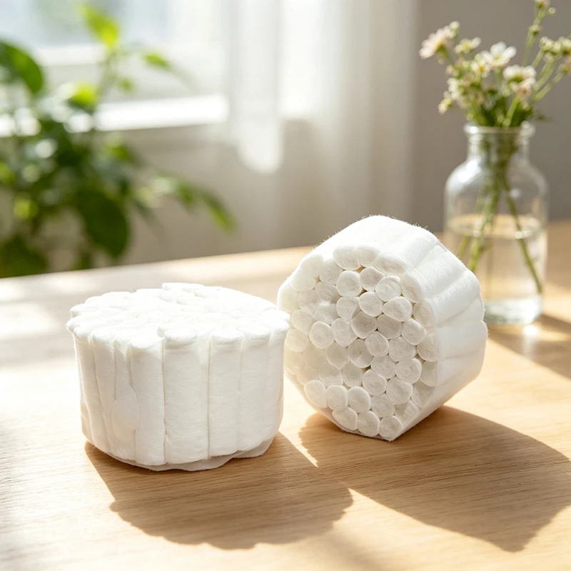 Disposable oral cotton pads supplied by dental clinics, with strong liquid absorption and sturdy textured cotton barrels