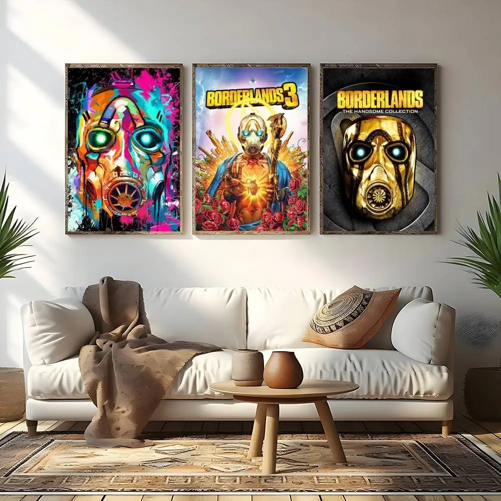 ملصق لعبة B- Borderlands ملصقات لاصقة مقاومة للماء ملصق ورقي للمقهى وبار ديكور المنزل