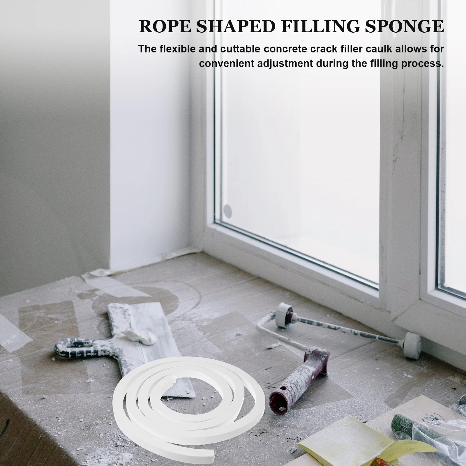 

Foam Gaps Filler Strip 15mm Wide 2m Long 15mm Thick Concrete Crack Caulking Flexible Sponge Gap Filler Wall Sealer