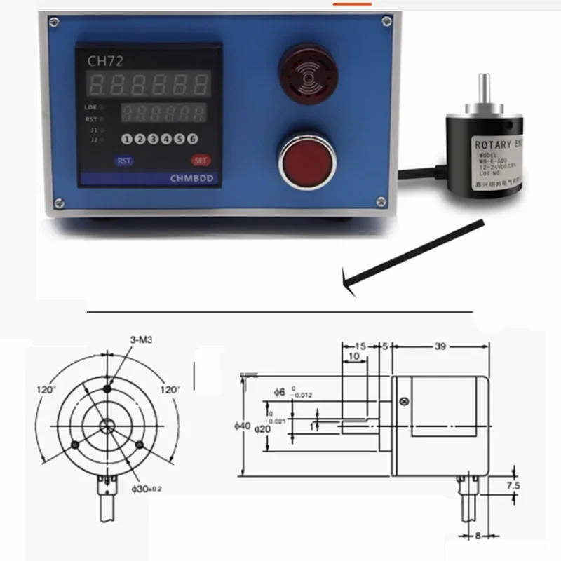 Electronic Digital Display Length Counter Meter Length Measurement Roller Length Measurement Tool with Encoder and Alarm New