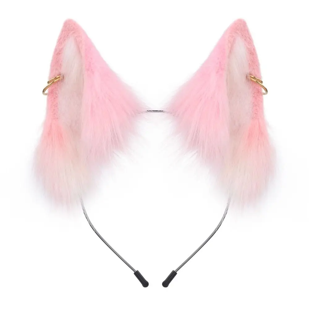 Practical Animal Cat Ears Headband Artificial Furry Gothic Headband Reusable Hair Accessories Cosplay Headband Photo