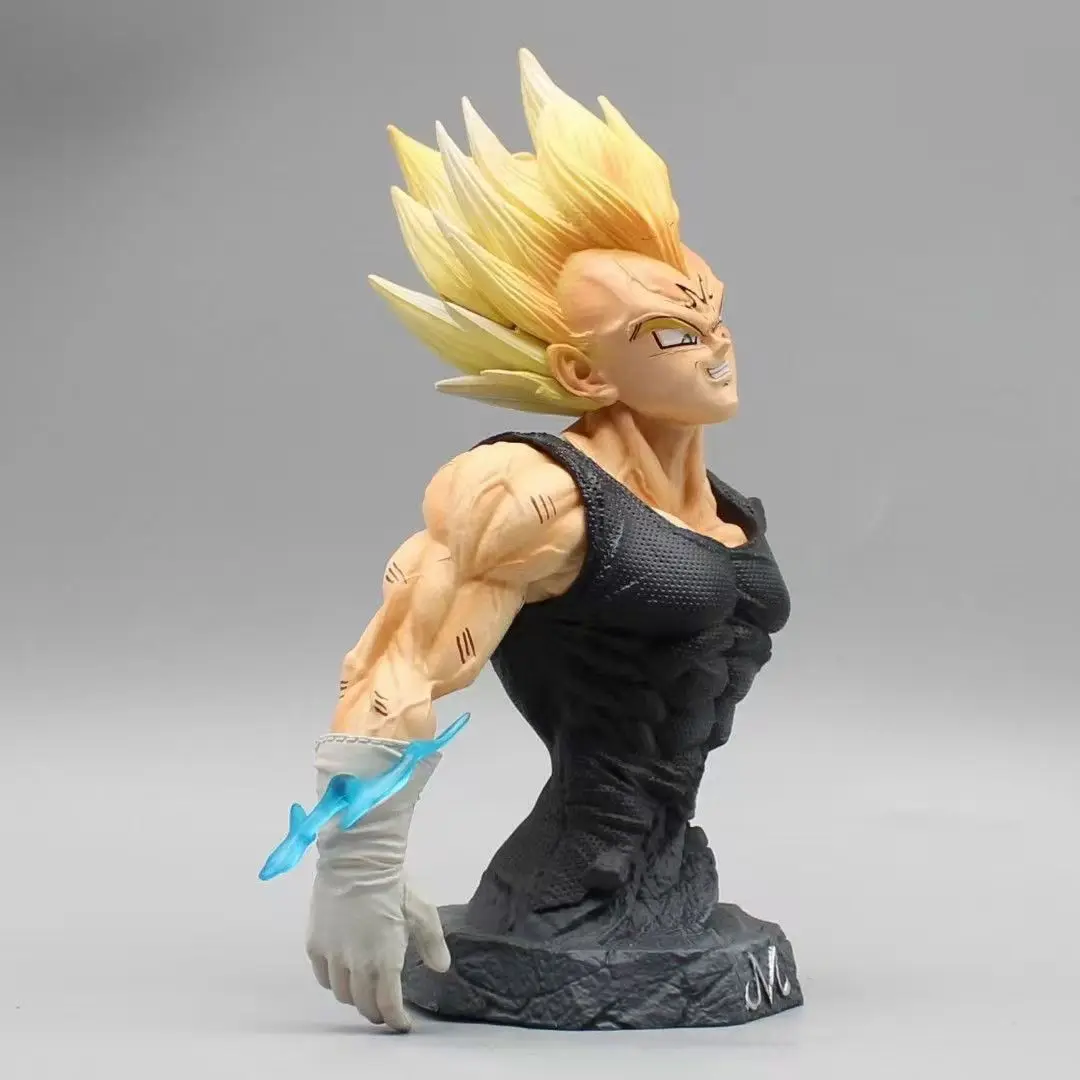 16 センチメートルドラゴンボール魔人ベジータ超サイヤ人胸像フィギュア PVC アクションフィギュアコレクションモデルクラシックアクションおもちゃギフトデスク