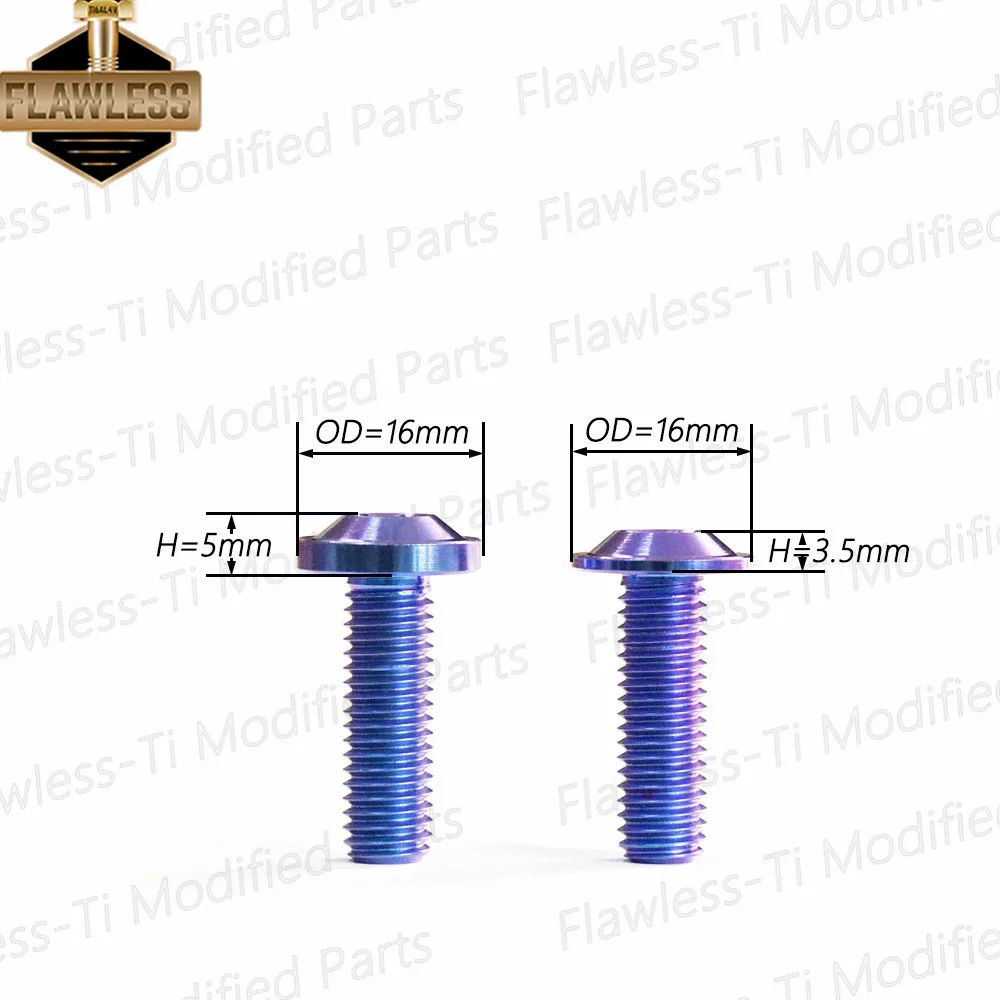 FLAWLESSTI M8X15-90 Gr5 Titanium Bolts Brake Disc Rotor Brake Caliper Exhaust Pipe Rear Shock Bolt For Yamaha Xmax Forza  350