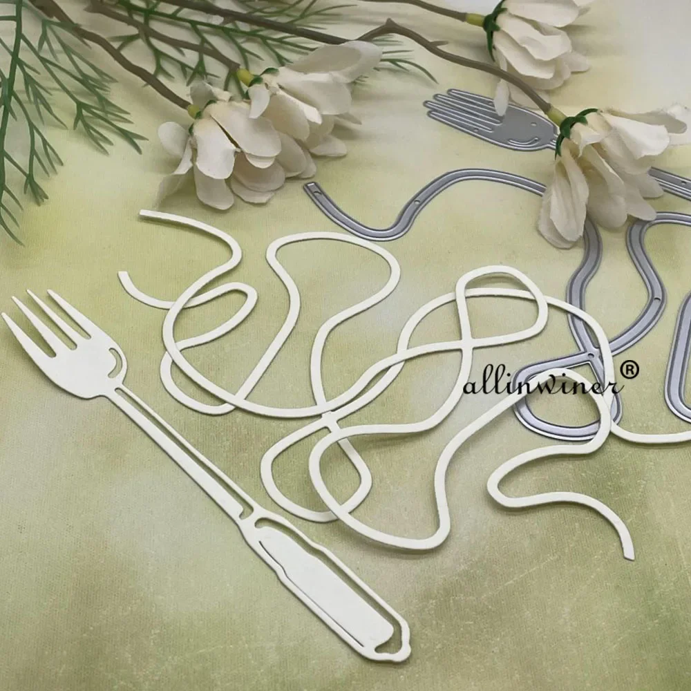 

Металлическая вырубная форма для скрапбукинга и творчества: лапша с соусом, шаблон для альбомов, открыток и тиснения