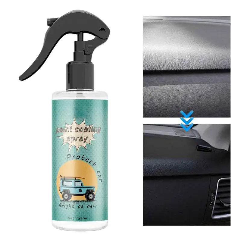 

Car Plastic Rubber Trim Restorer spray 120ml Trim Shine Protectant Car Interior Restorer Coating Renovator For Car Detailing