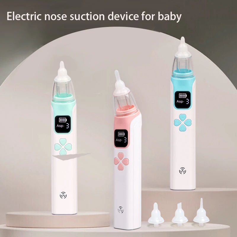 

3-in-1 Electric Nasal Aspirator Nasal Washer Electric Newborn Baby And Children's Nasal Mucus Cleaning Tool Silent Utensils Sets