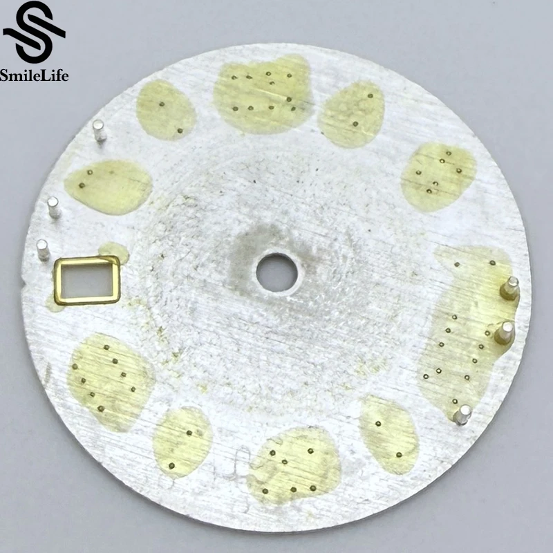 SmileLife 28.5 مللي متر أمة الله الأرقام الرومانية أسود أزرق أخضر أحمر ساعة معقمة الطلب صالح NH35/NH36/4R/7S حركة التقويم نافذة