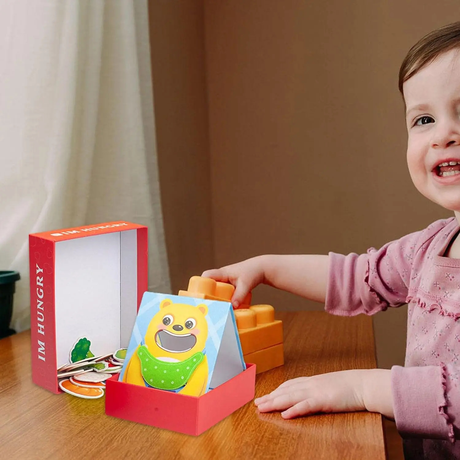 Montessori Animal Feeding Toys Clip Beads Puzzle Game Wooden Interaction Play House Early Education Fine Motor Educational Toys