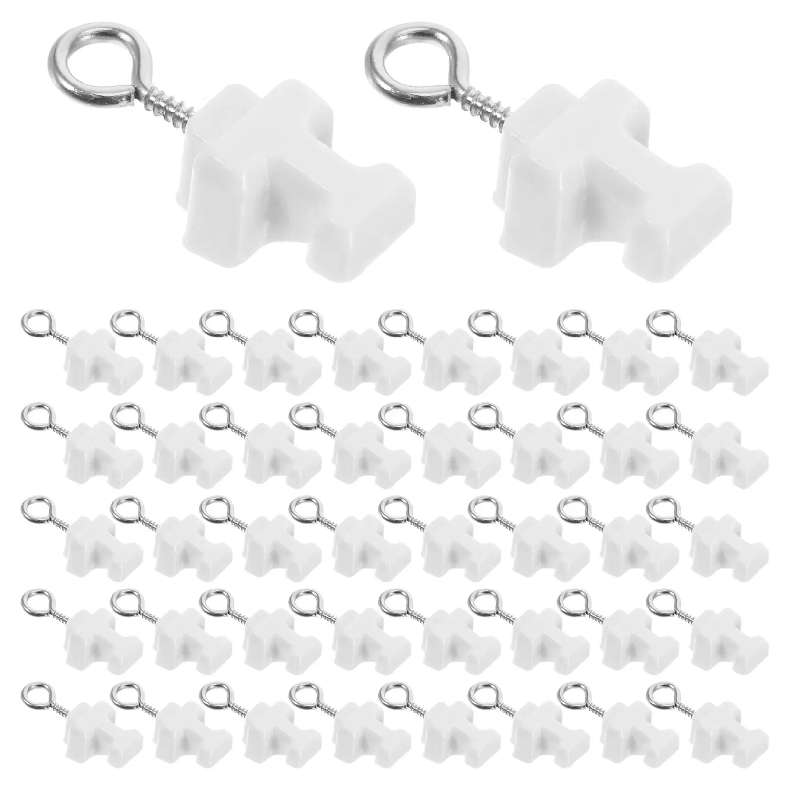 120Pcs Curtain Track End Caps Plastic Rail Stopper Flexible Hidden Design Curtain Track Fitting for Curved Straight Ceiling